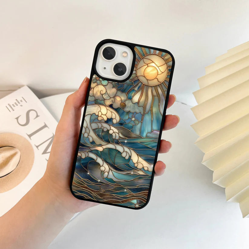Oceanic Stained- Printed Glass Case