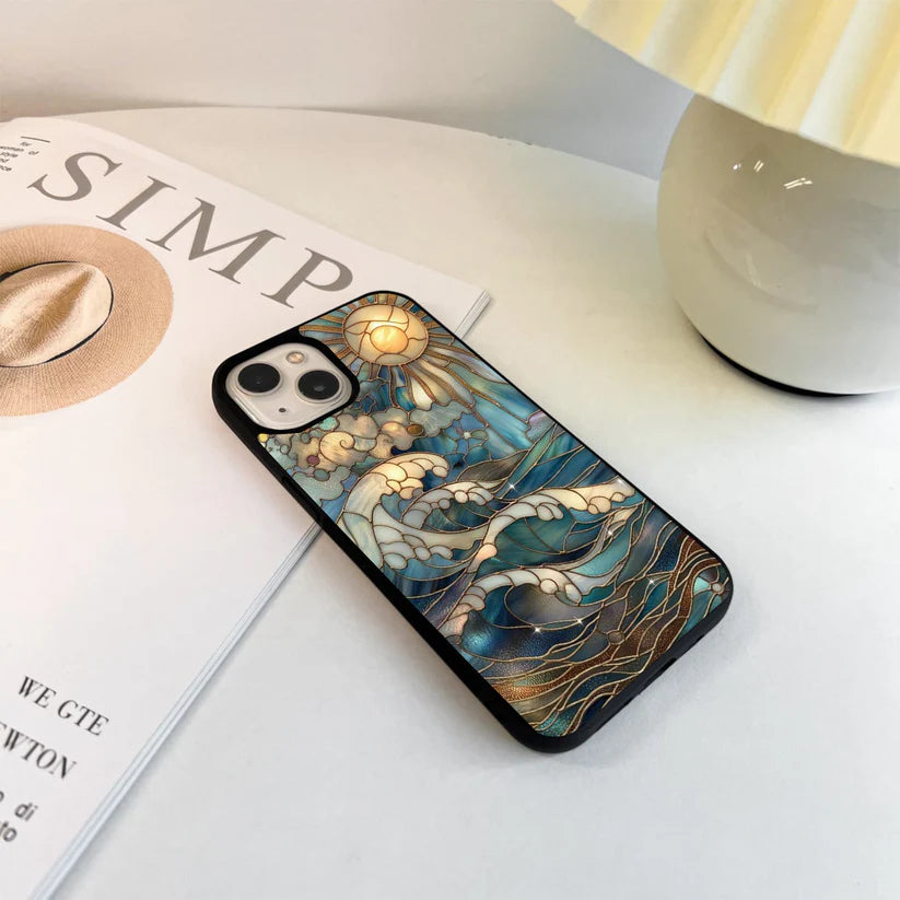 Oceanic Stained- Printed Glass Case