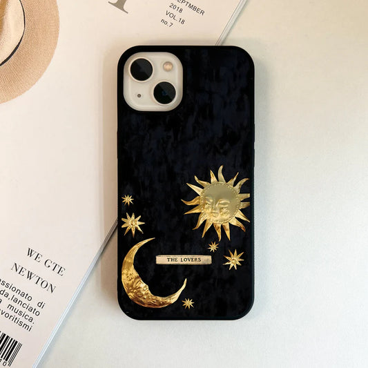 Golden Celestial Charm Glass Case