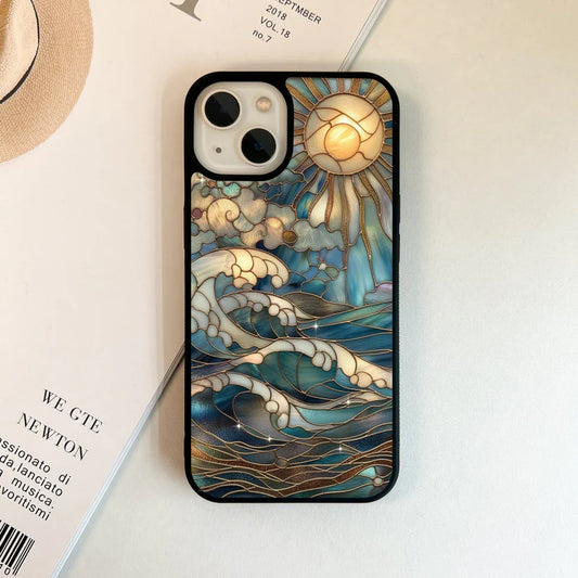 Oceanic Stained- Printed Glass Case