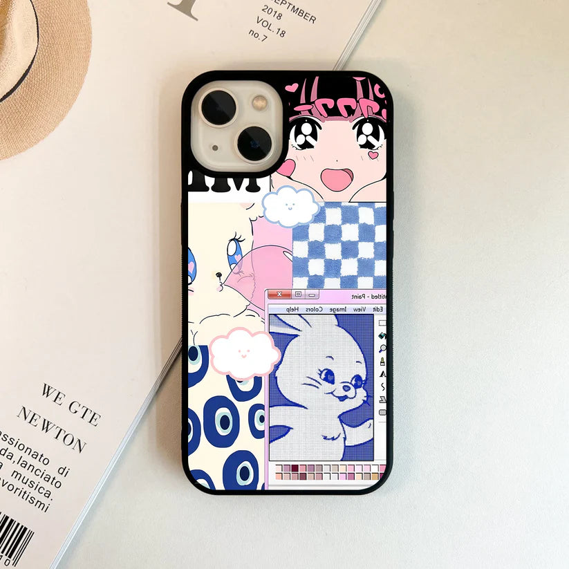 Kawaii Cloud Pop Glass Case