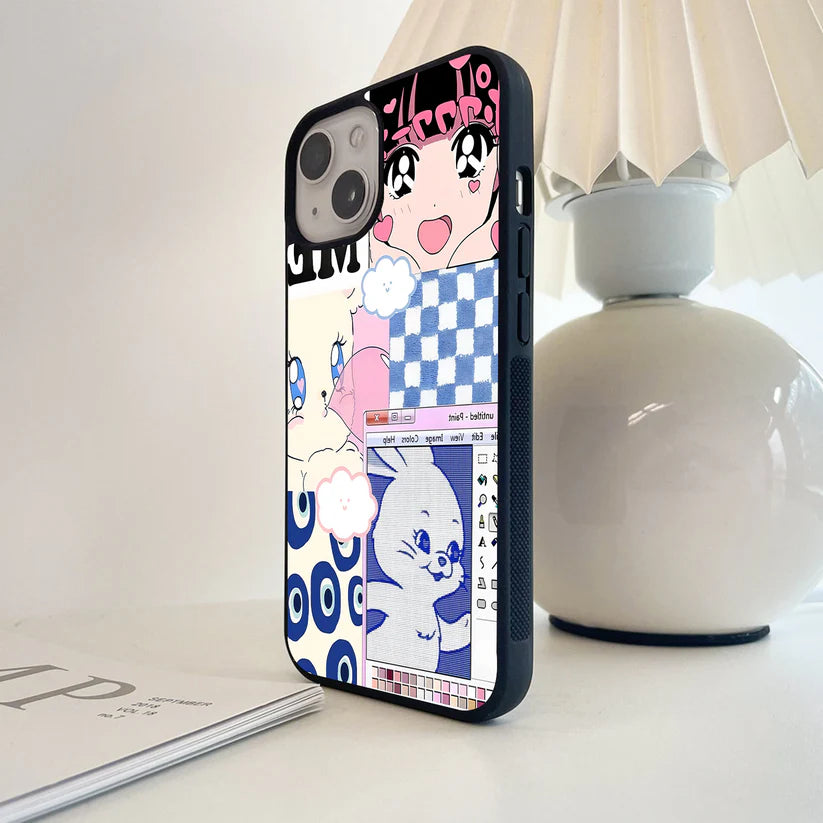 Kawaii Cloud Pop Glass Case