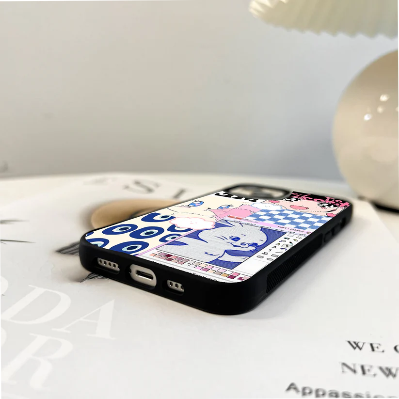 Kawaii Cloud Pop Glass Case