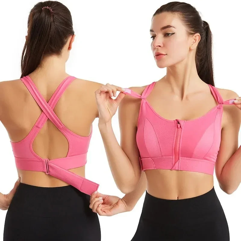 Pack Of-3 Fitness Cross Padded Sport Bra by Brahauz