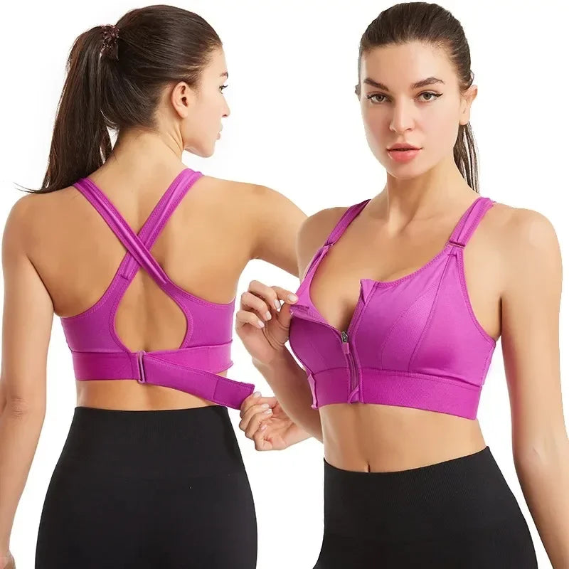 Pack Of-3 Fitness Cross Padded Sport Bra by Brahauz