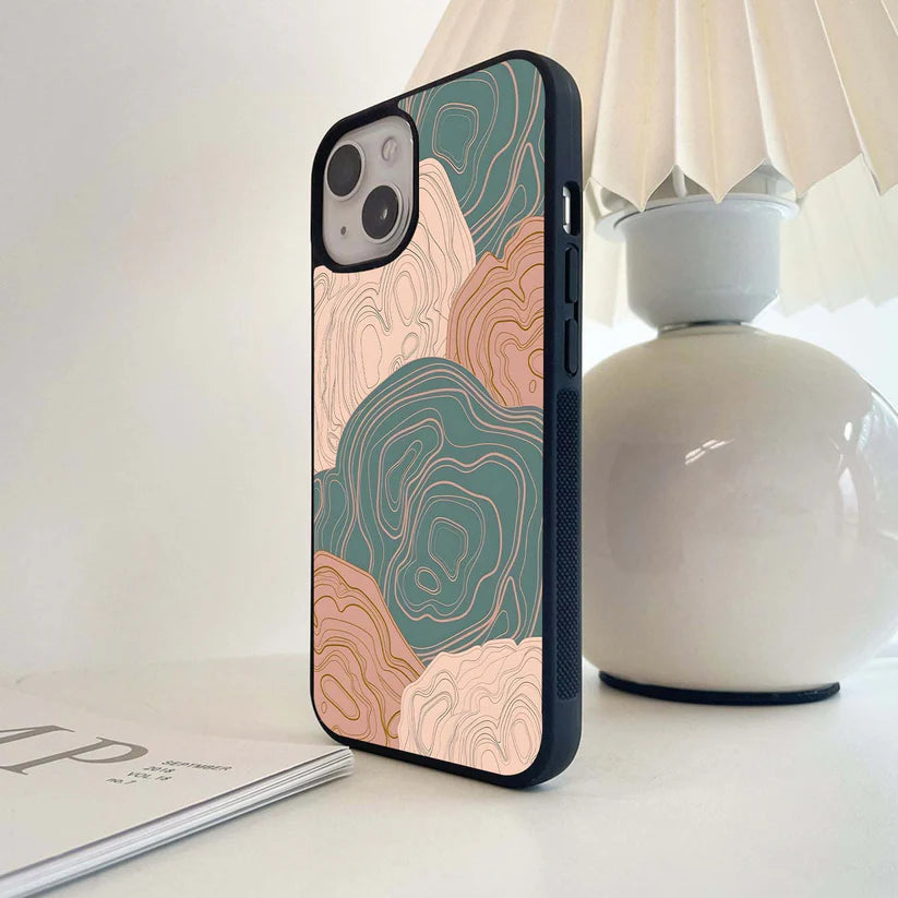 Topographic Pattern Glass Case